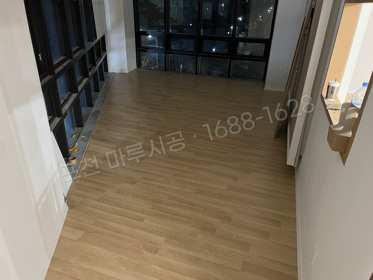 포천 이동면 바닥공사 마루시공업체 강화마루 동화 클릭S 오크2 상가 시공 후