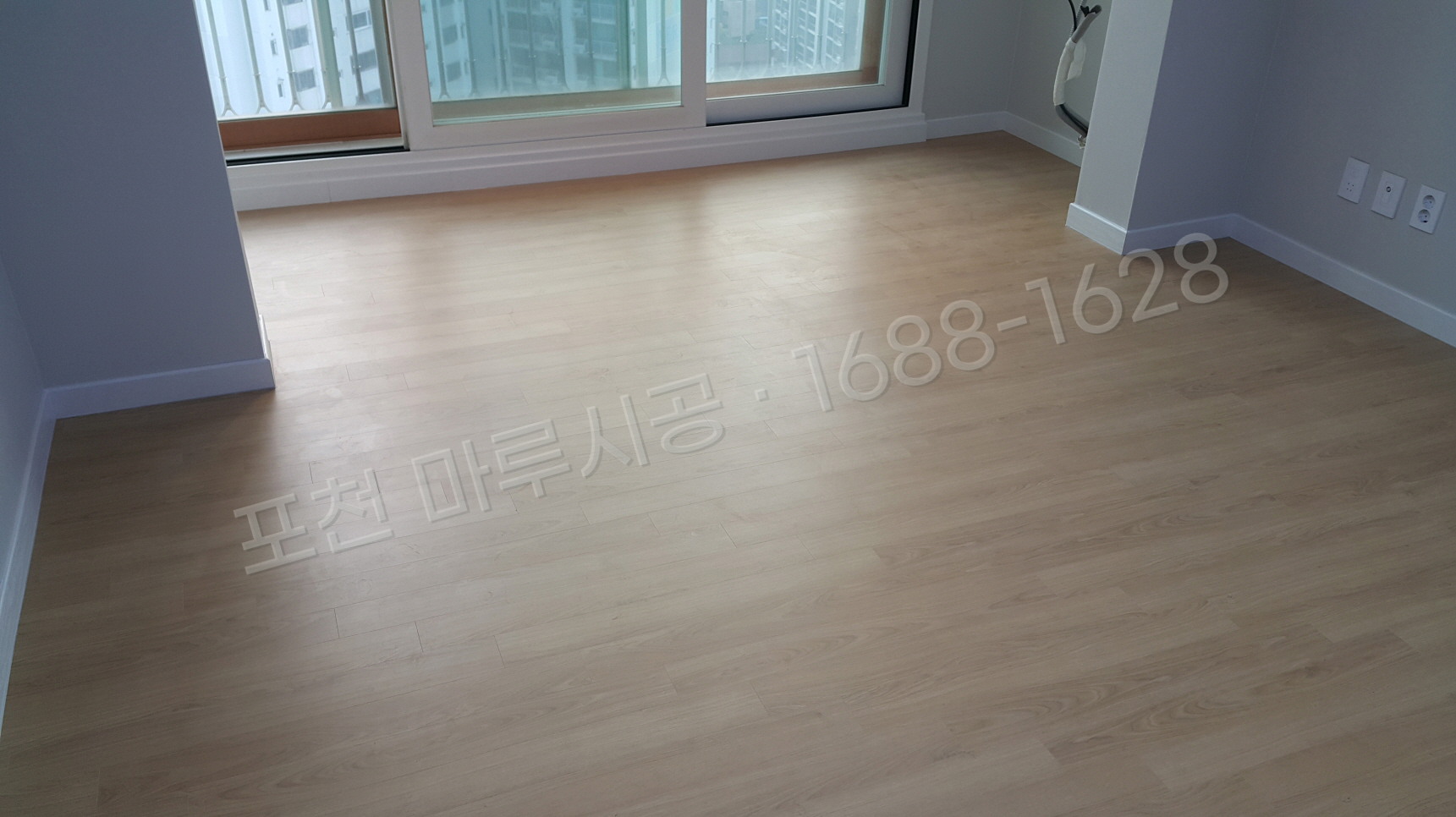 포천 신북면 바닥공사 마루시공업체 강마루 한솔 울트라 내츄럴오크 아파트 시공 후
